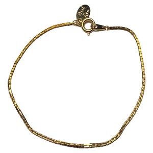 Park Lane Simple Dainty Gold Tone Thin Chain Bracelet Vtg J-8H